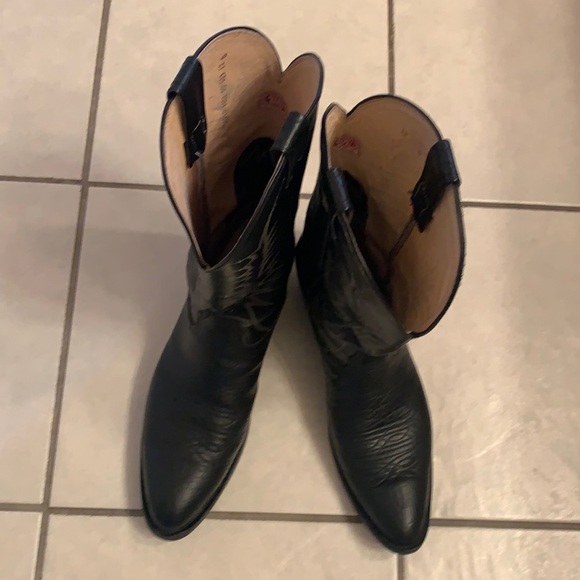 Nocona black men’s cowboy boots 12A 11C 10.5D - Picture 1 of 8